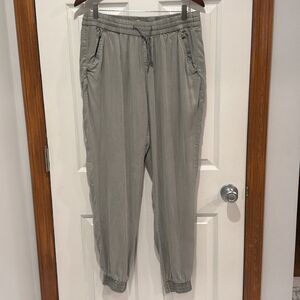 Max Jeans Easy Fit Jeans Tencel Light Gray Elastic Waistband and Cuffs XL